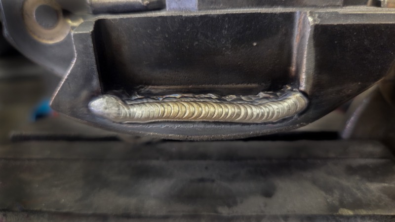 Single-pass stringer weld bead sample
